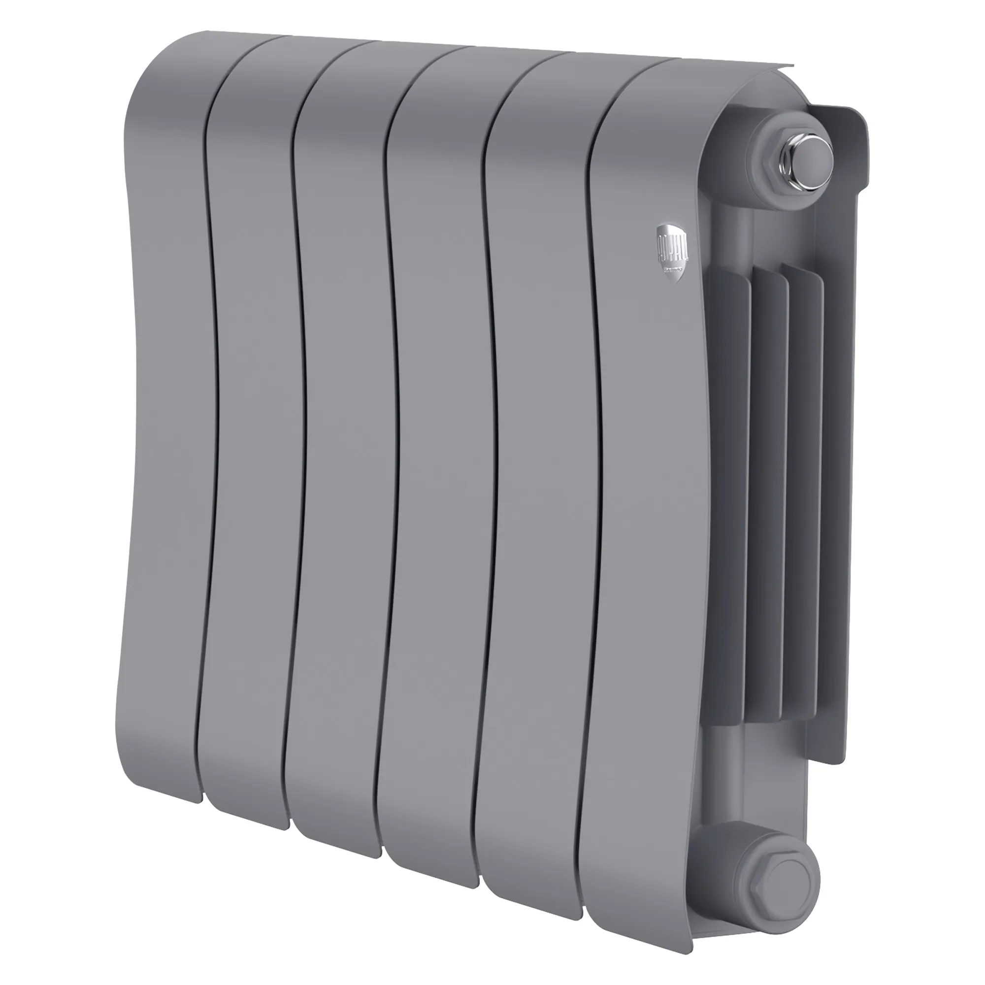 Радиатор биметаллический Royal Thermo Infinity 300 Silver Satin 6 секций, боковое подключение Радиатор биметаллический Royal Thermo Infinity 300 Silver Satin 6 секций, боковое подключение
