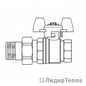 Шаровый кран Oventrop Optibal с американкой 1/2" маховик из алюминия (1075804) Шаровый кран Oventrop Optibal с американкой 1/2" маховик из алюминия (1075804)