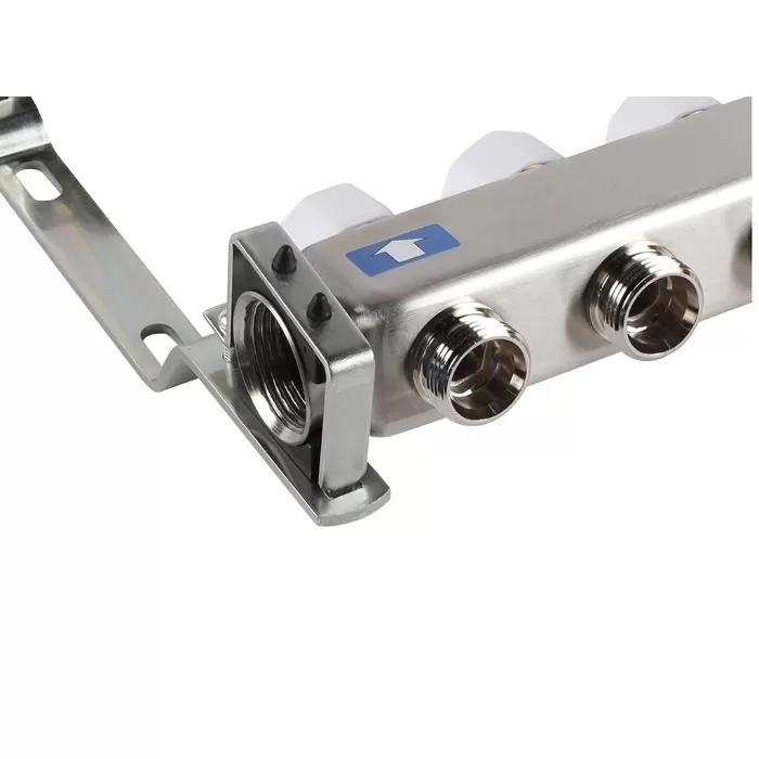 Коллектор Rommer 1"x3/4" на 7 контуров с запорными клапанами (нерж. сталь) (RMS-3200-000007) Коллектор Rommer 1"x3/4" на 7 контуров с запорными клапанами (нерж. сталь) (RMS-3200-000007)