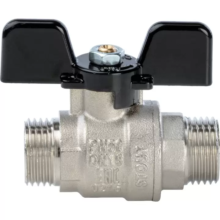 Кран шаровой STOUT полнопроходной, НР/НР, ручка бабочка 1/2 (SVB-0006-000015) Кран шаровой STOUT полнопроходной, НР/НР, ручка бабочка 1/2 (SVB-0006-000015)
