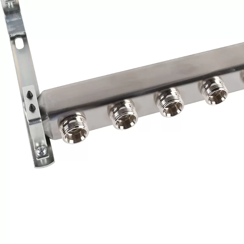 Коллектор Rommer 1"x3/4" на 11 контуров для радиаторной разводки (нерж. сталь) (RMS-4401-000011) Коллектор Rommer 1"x3/4" на 11 контуров для радиаторной разводки (нерж. сталь) (RMS-4401-000011)