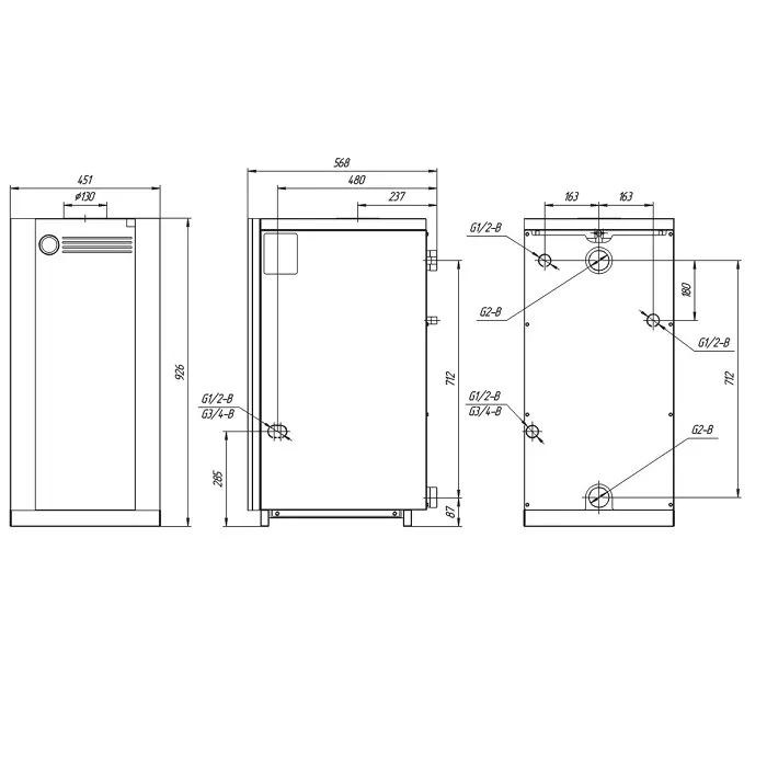 Напольный газовый котел Лемакс Classic 20W (двухконтурный)