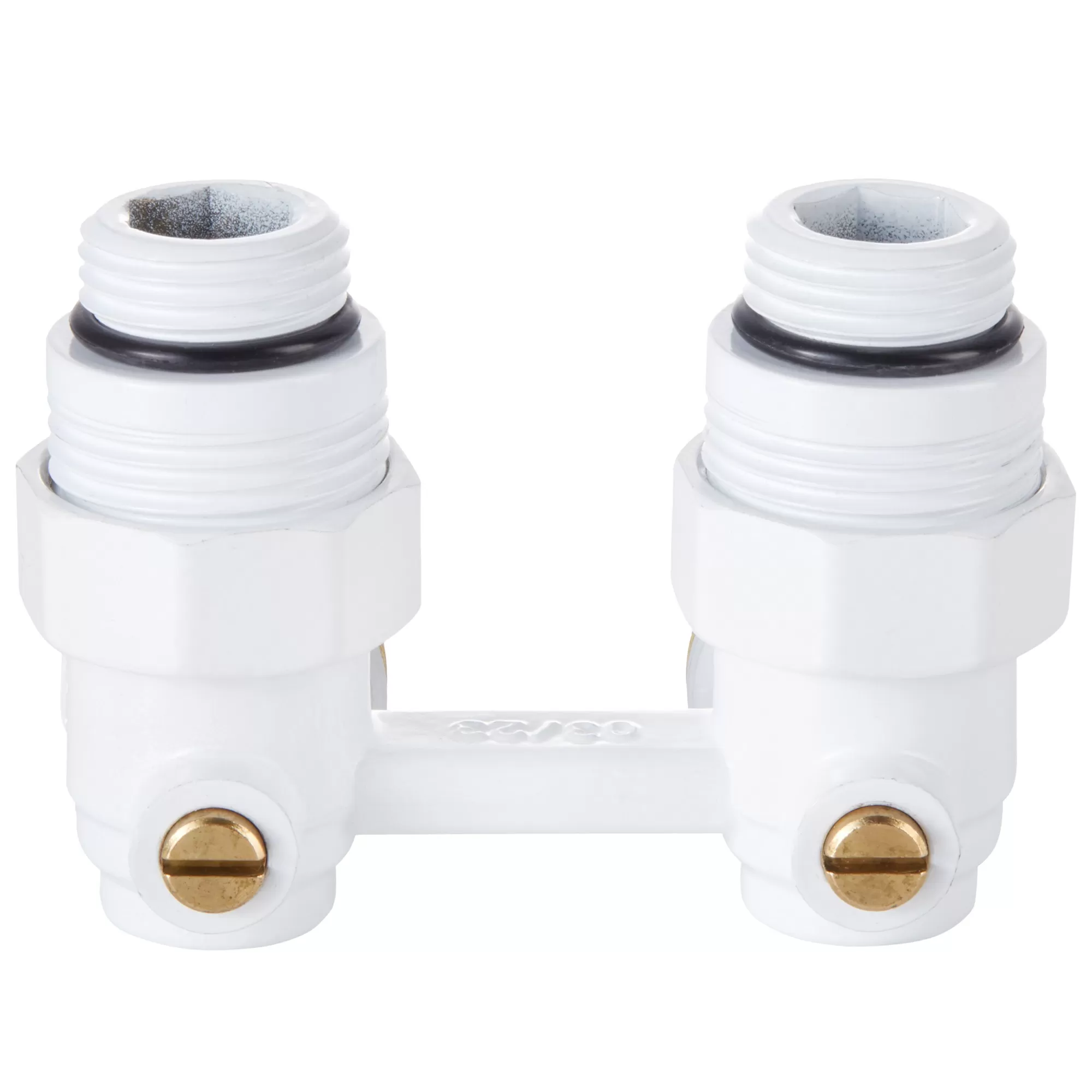 Узел нижнего подключения Royal Thermo угловой 1/2"х3/4" EK (белый)
