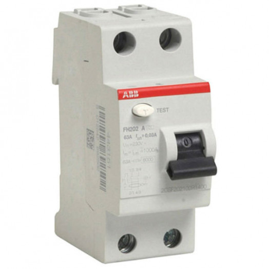 УЗО ABB серия FH200 двухмодульные, тип AC-63/0,3 УЗО ABB серия FH200 двухмодульные, тип AC-63/0,3