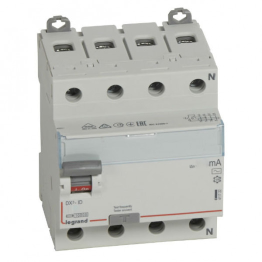 УЗО Legrand DX3 тип AC 4П 25А 100мА