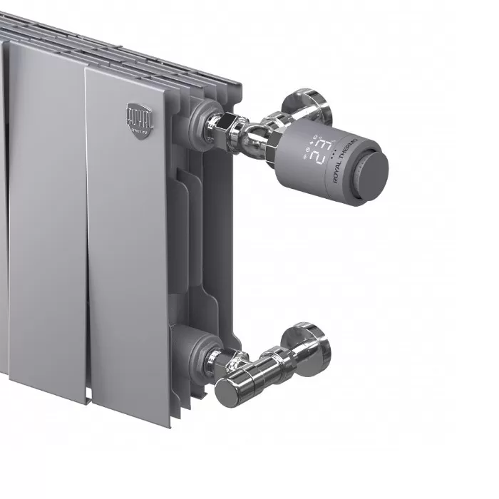 Набор термостатический для радиатора осевой ROYAL THERMO Design Pro 15 мм М30х1,5 (Хром) (RTE07.0009 RT)