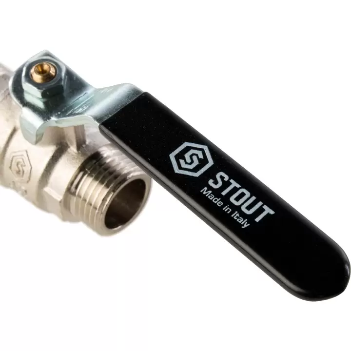 Кран шаровой STOUT полнопроходной, НР/НР, ручка рычаг 1" (SVB-0005-000025)