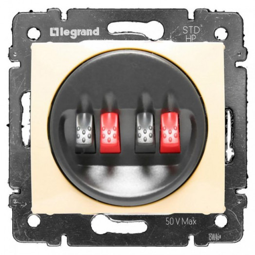 Розетка Legrand Valena для акустики на 2 колонки слоновая кость Розетка Legrand Valena для акустики на 2 колонки слоновая кость