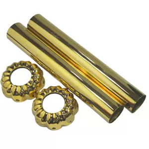 Комплект декоративных трубок SR Rubinetterie ретро, 160хD 18-20-1/2" цвет золото (0497-1500D160)