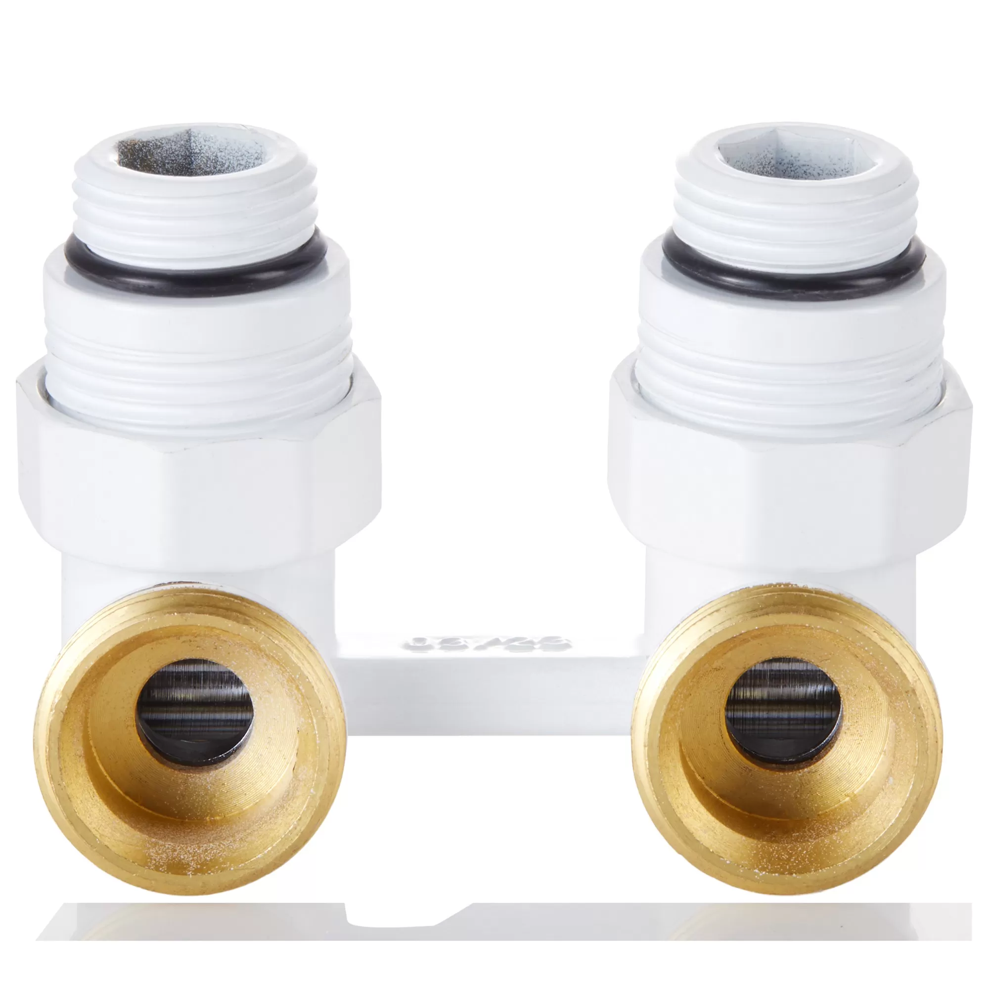 Узел нижнего подключения Royal Thermo угловой 1/2"х3/4" EK (белый)