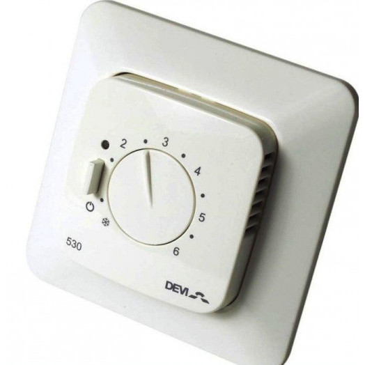 Терморегулятор Devireg 530 с датчиком температуры пола на проводе арт. 140F1032, Терморегулятор Devireg 530 с датчиком температуры пола на проводе арт. 140F1032,
