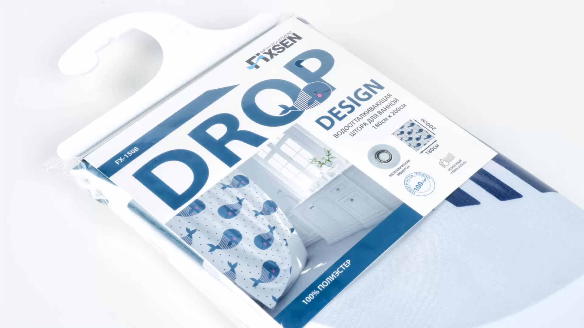 Штора для ванной Fixsen Design Drop (FX-1508) Штора для ванной Fixsen Design Drop (FX-1508)