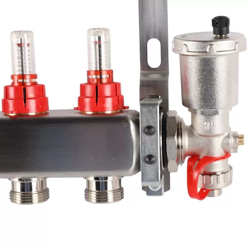 Коллектор Rommer 1"x3/4" на 8 контуров с расходомерами в сборе (нерж. сталь) (RMS-1210-000008) Коллектор Rommer 1"x3/4" на 8 контуров с расходомерами в сборе (нерж. сталь) (RMS-1210-000008)