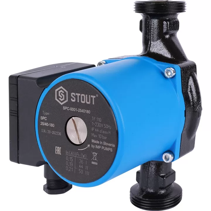 Циркуляционный насос Stout 25/60 - 180 мм (SPC-0010-2560180) Циркуляционный насос Stout 25/60 - 180 мм (SPC-0010-2560180)