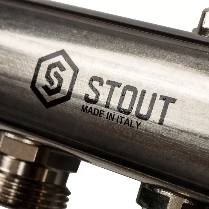 Коллектор Stout из нержавеющей стали для радиаторной разводки 3 выхода (арт. SMS 0923 000003) Коллектор Stout из нержавеющей стали для радиаторной разводки 3 выхода (арт. SMS 0923 000003)