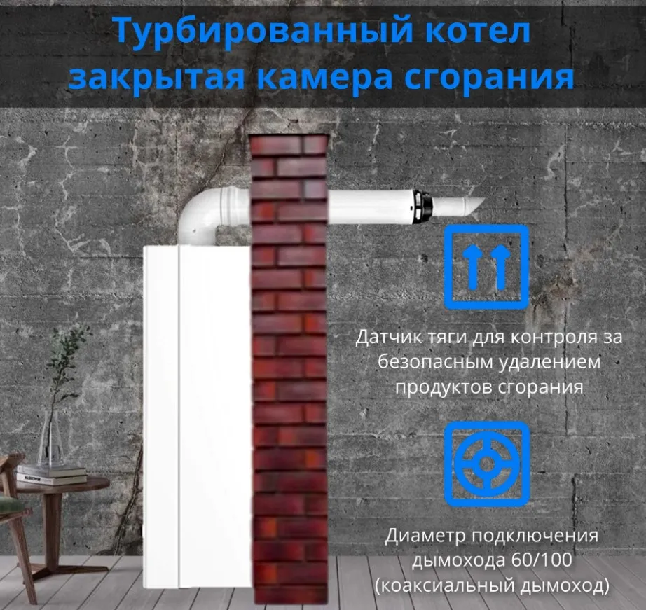 Котел газовый настенный Baxi ECO Nova 1.31 F (одноконтурный, закрытая камера) (100023035)