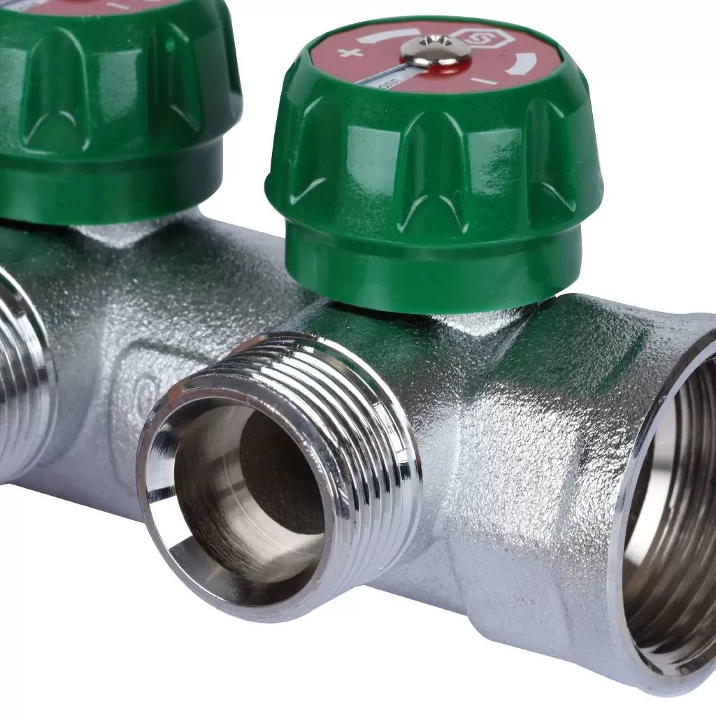 SMB-6850-013402 STOUT Коллектор регулирующий 1", 2 отвода 3/4" ЕК