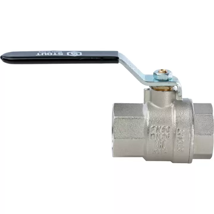 Кран шаровой STOUT полнопроходной, ВР/ВР, ручка рычаг 3/4" (SVB-0001-000020) Кран шаровой STOUT полнопроходной, ВР/ВР, ручка рычаг 3/4" (SVB-0001-000020)