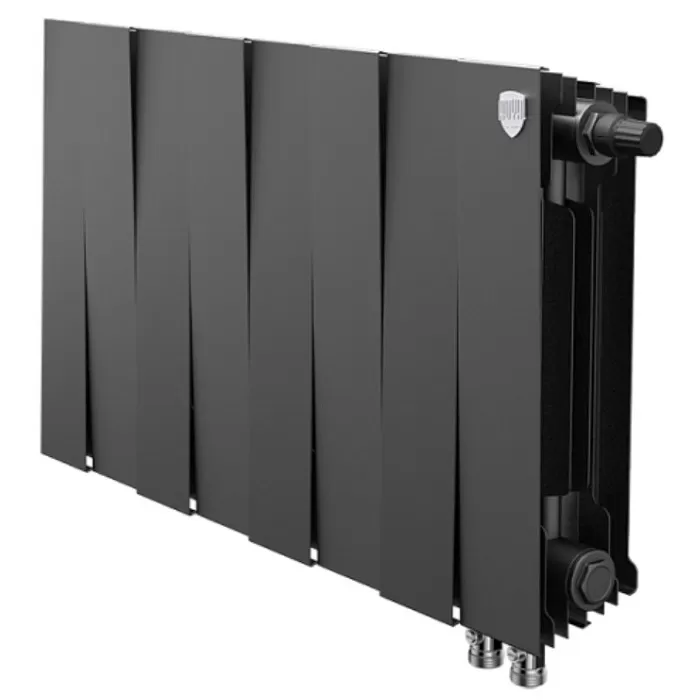 Биметаллический радиатор Royal Thermo PianoForte 300 Noir Sable VDR 8 секций с нижним подключением Биметаллический радиатор Royal Thermo PianoForte 300 Noir Sable VDR 8 секций с нижним подключением