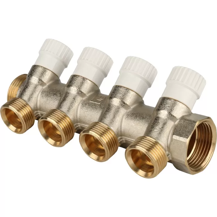 Коллектор STOUT распределительный 1", 4 отвода 3/4"ЕК (SMB 6851 013404)