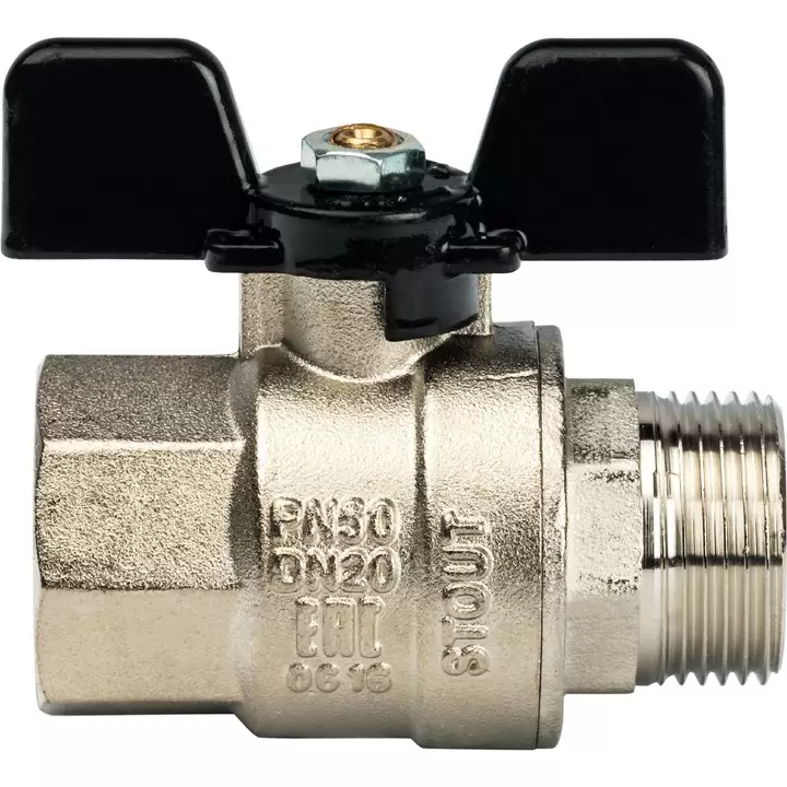 Кран шаровой полнопроходной STOUT ВР/НР, ручка бабочка 3/4" (SVB-0004-200020) Кран шаровой полнопроходной STOUT ВР/НР, ручка бабочка 3/4" (SVB-0004-200020)