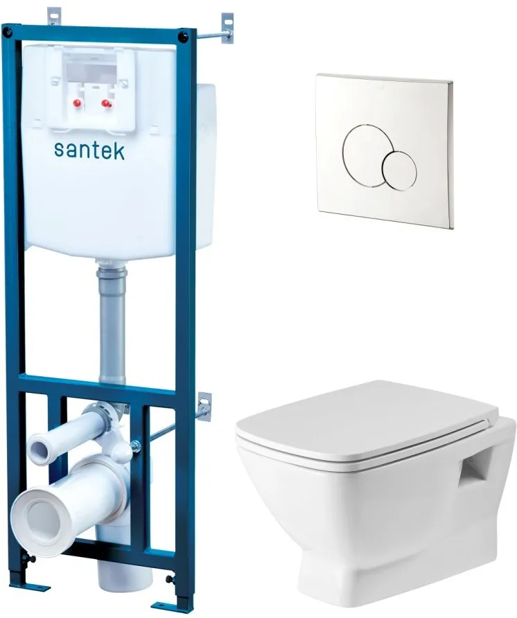 Подвесной унитаз Santek ПЭК Нео 1.WH50.1.572 с инсталляцией Подвесной унитаз Santek ПЭК Нео 1.WH50.1.572 с инсталляцией