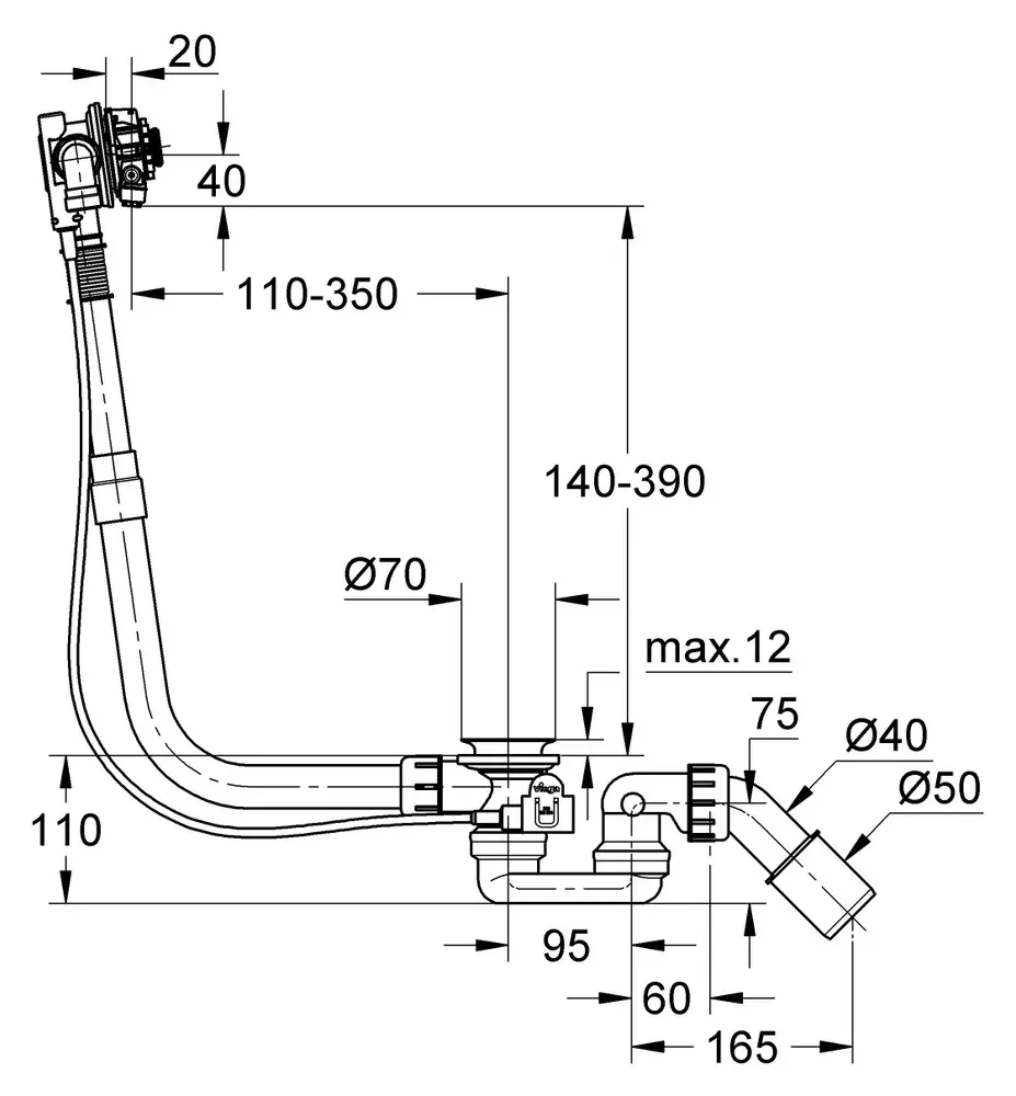 Сифон для ванны Grohe Talentofill 28991000