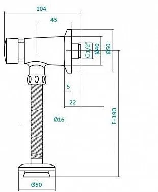 Кран для писсуара Santek Гала 1.WH30.2.089 Кран для писсуара Santek Гала 1.WH30.2.089