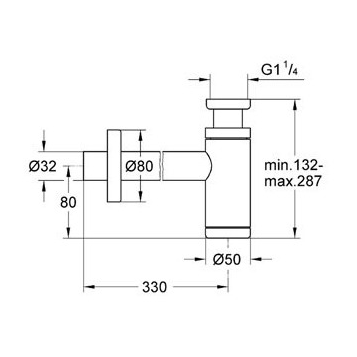 Сифон для раковины дизайн Grohe Articulation, холодный рассвет, матовый (28912GN0)