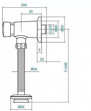 Кран для писсуара Santek Гала 1.WH30.2.089 Кран для писсуара Santek Гала 1.WH30.2.089