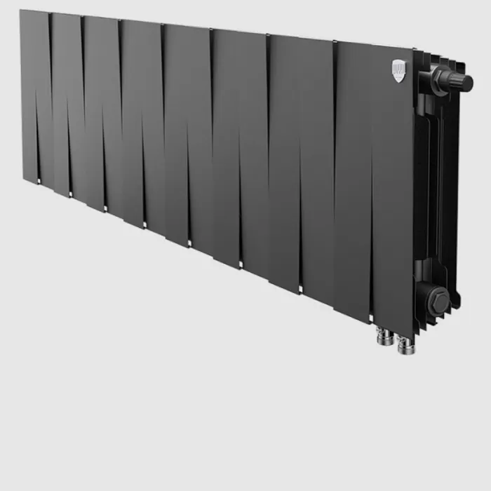 Биметаллический радиатор Royal Thermo PianoForte 300 Noir Sable VDR 16 секций с нижним подключением
