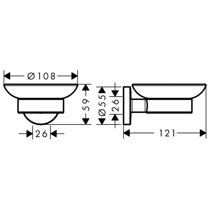 Мыльница Hansgrohe Logis Universal хром (41715000) Мыльница Hansgrohe Logis Universal хром (41715000)