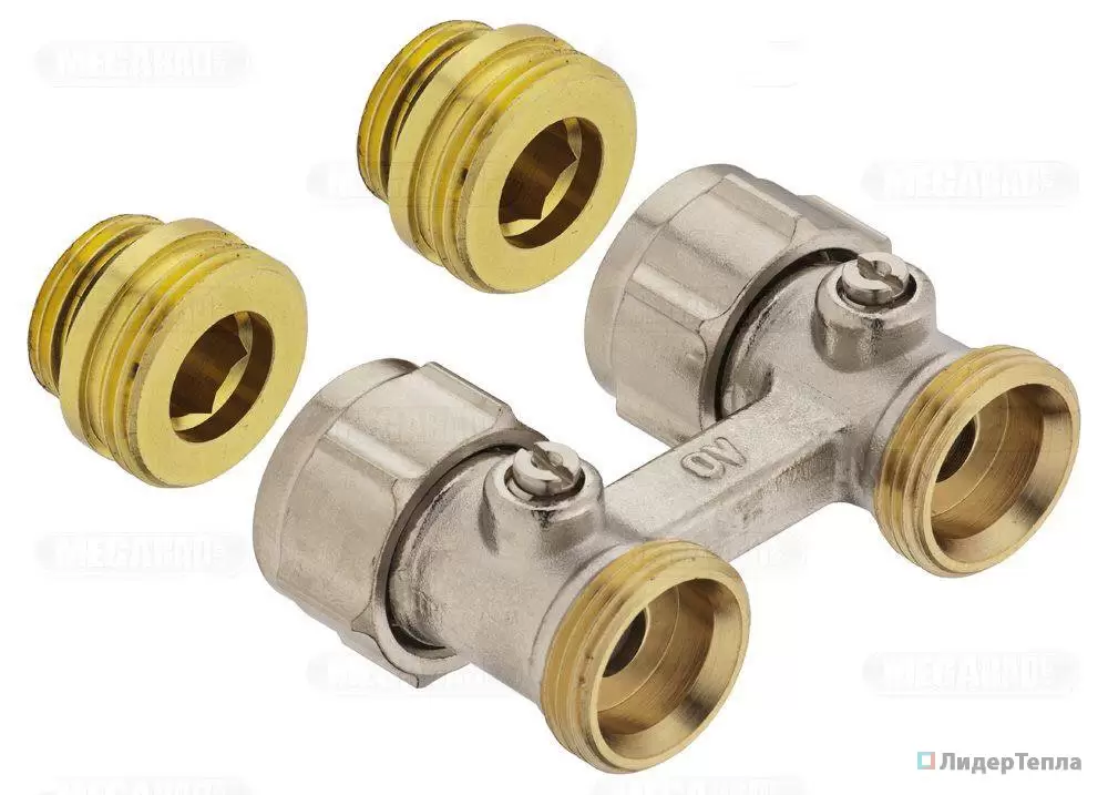 Узел нижнего подключения Oventrop Multiflex F ZB прямой R 1/2 НР х G 3/4 НР (арт. 1015883)