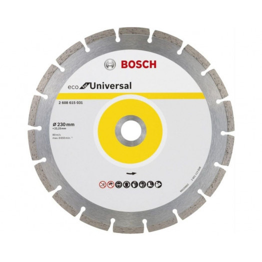 Диск алмазный сегментный по бетону 230х22,23 ECO Universal BOSCH