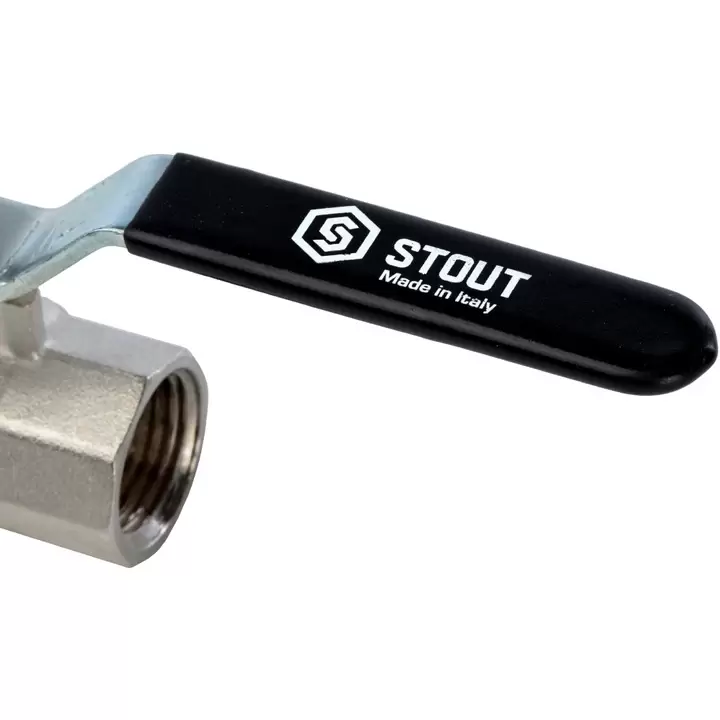 Кран шаровой STOUT полнопроходной, ВР/ВР, ручка рычаг 1/2" (SVB-0001-000015)
