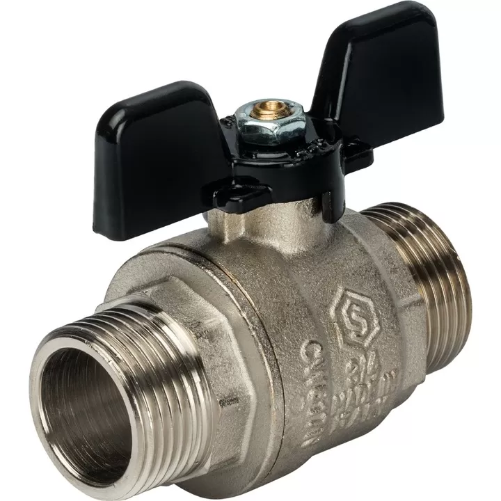 Кран шаровой STOUT полнопроходной, НР/НР, ручка бабочка 3/4 (SVB-0006-000020)