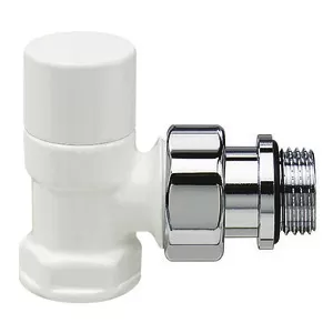 Запорный клапан SR Rubinetterie Ovus угловой 1/2", цвет белый (0453-1500VC0A) Запорный клапан SR Rubinetterie Ovus угловой 1/2", цвет белый (0453-1500VC0A)