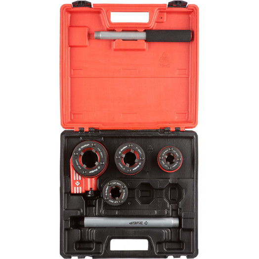 Набор трубных клуппов 1/2", 3/4", 1", 5/4" с трещоткой ЗУБР