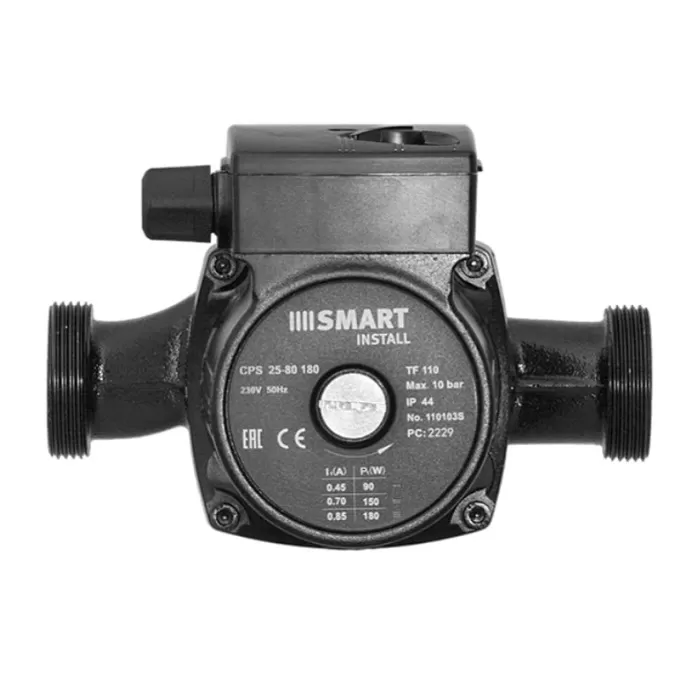 Насос циркуляционный Smart Install CPS 25-80 180мм 245Вт 1x230В 50Гц с гайками (110103S) Насос циркуляционный Smart Install CPS 25-80 180мм 245Вт 1x230В 50Гц с гайками (110103S)