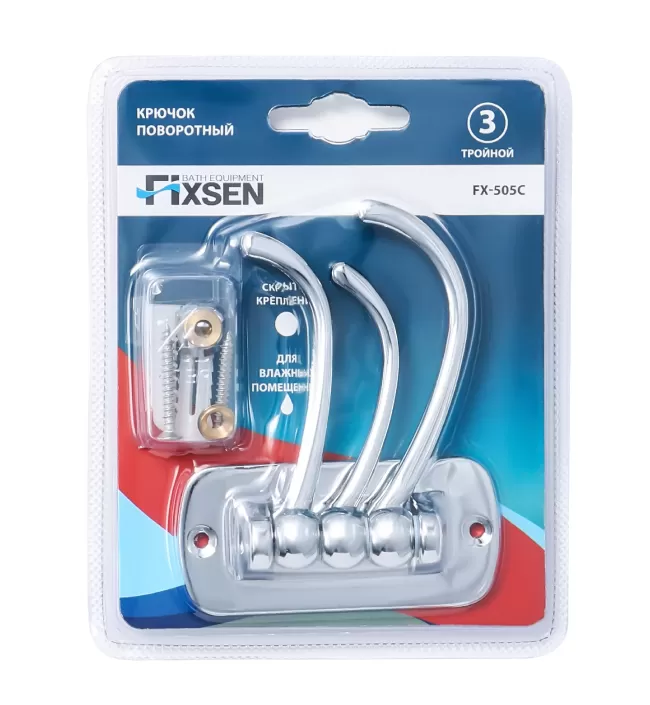 Крючок FIXSEN поворотный тройной (FX-505C) Крючок FIXSEN поворотный тройной (FX-505C)