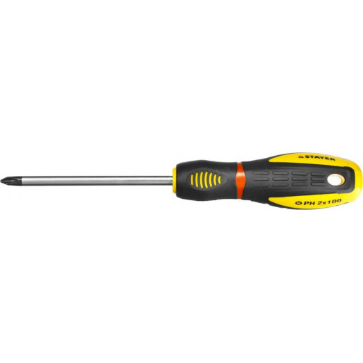 Отвертка крестовая Stayer ProTech Ph2х100 Отвертка крестовая Stayer ProTech Ph2х100