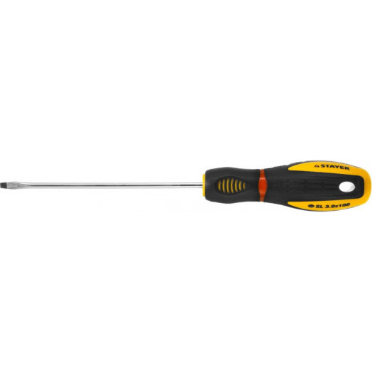 Отвертка шлицевая Stayer ProTech SL3.0х100