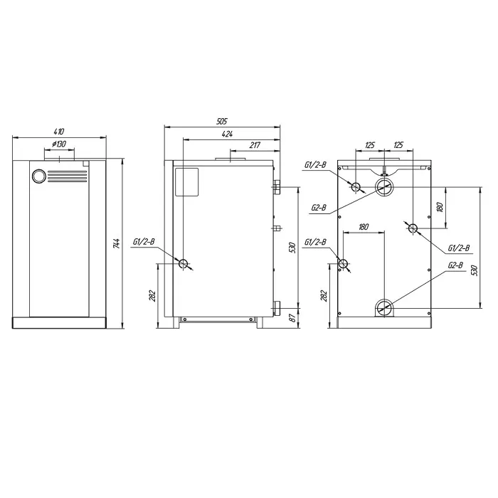 Напольный газовый котел Лемакс Classic 12.5W (двухконтурный)