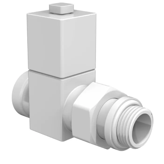Набор дизайн-вентилей Royal Thermo CUBE, прямой (белый) 1/2" (RTE 56.0005)