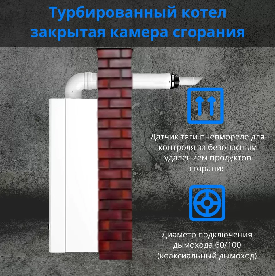 Котел газовый настенный Baxi ECO4S 10F (двухконтурный, закрытая камера) (7659668)