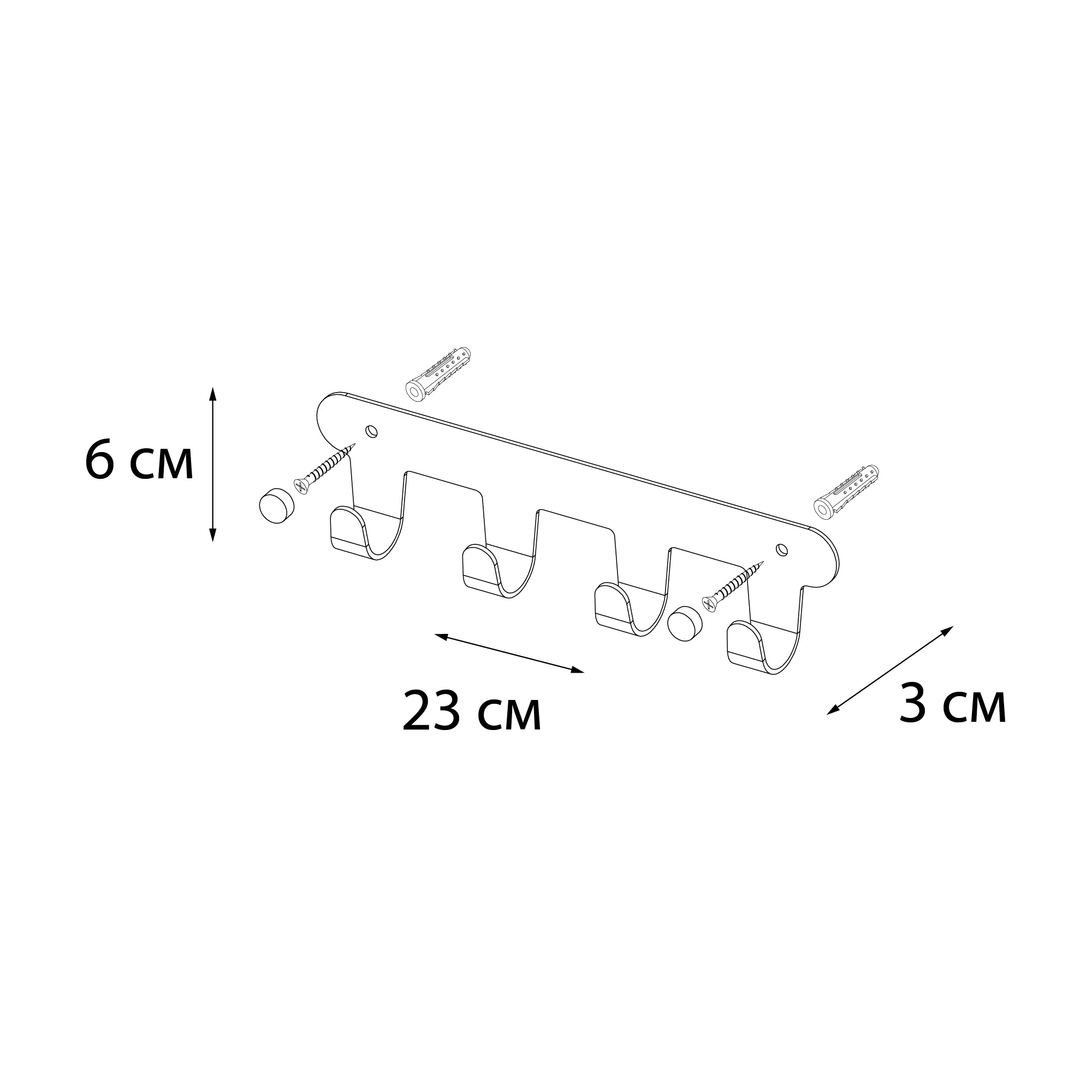 Планка 4 крючка Fixsen PRACTICA, хром (FX-805-4) Планка 4 крючка Fixsen PRACTICA, хром (FX-805-4)