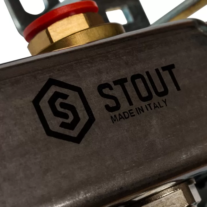 Коллектор Stout из нержавеющей стали без расходомеров 4 выхода (арт. SMS 0922 000004)
