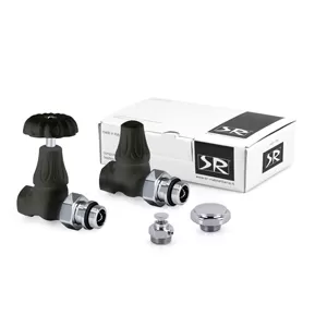 Комплект прямых вентилей SR Rubinetterie Old Style 1/2" цвет черный матовый (K338-1500VC0S) Комплект прямых вентилей SR Rubinetterie Old Style 1/2" цвет черный матовый (K338-1500VC0S)