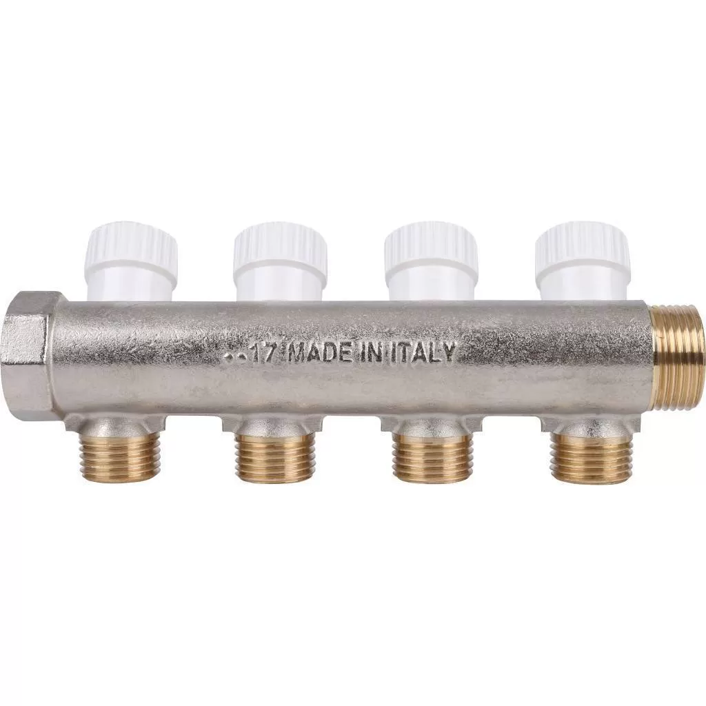 Коллектор STOUT распределительный 3/4", 4 отвода 1/2" (SMB 6851 341204)