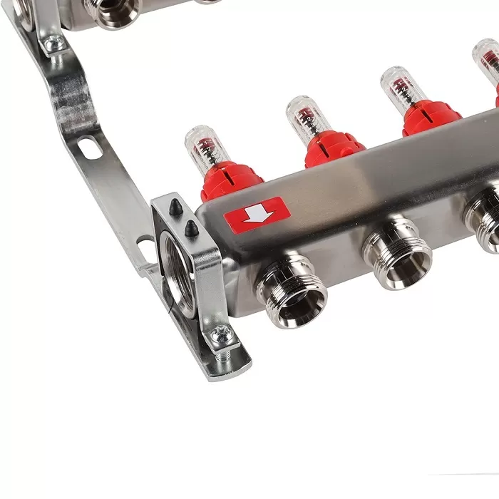 Коллектор Rommer 1"x3/4" на 8 контуров с расходомерами (нерж. сталь) (RMS-1200-000008) Коллектор Rommer 1"x3/4" на 8 контуров с расходомерами (нерж. сталь) (RMS-1200-000008)
